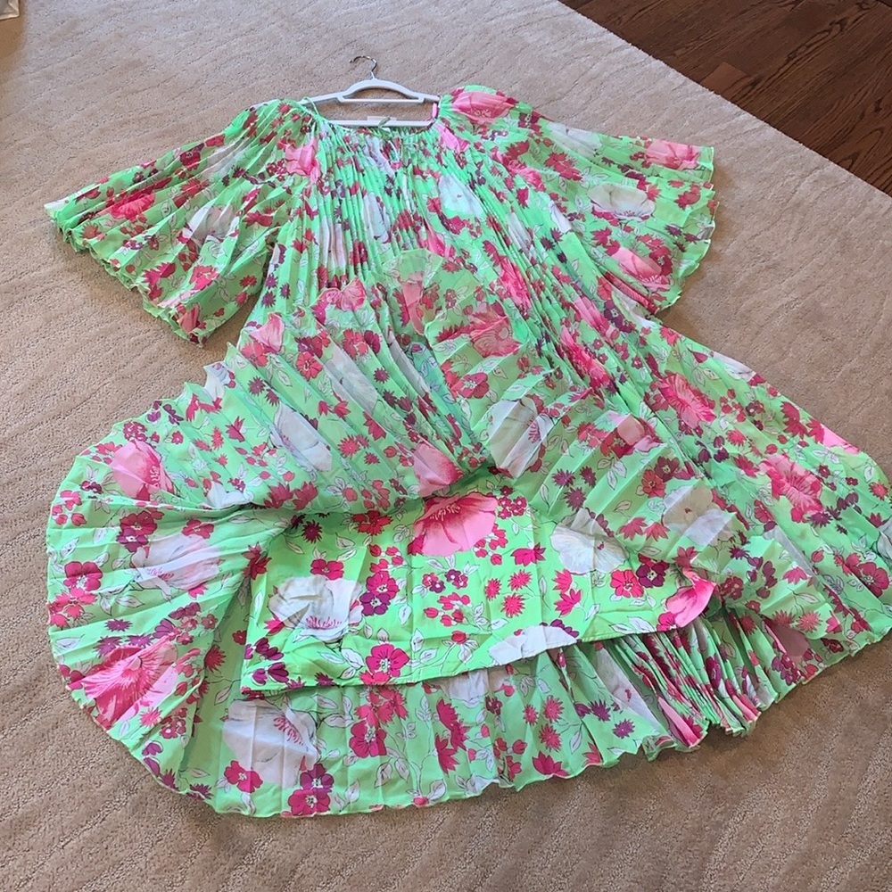 Christopher John Rogers Pleated Midi Dress - Picture 6 of 16